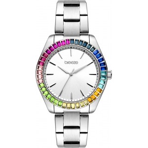 BREEZE Prismatic Crystals Silver Stainless Steel Bracelet 612411.1